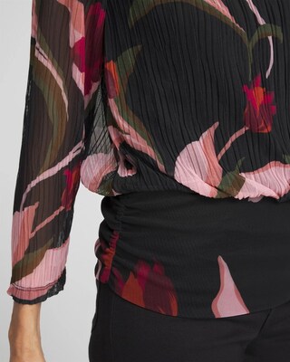 Textured Mesh Banded Hem Top click to view larger image.