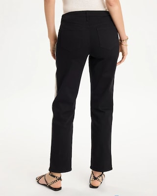 Girlfriend Seam Detail Straight Ankle Jeans click to view larger image.