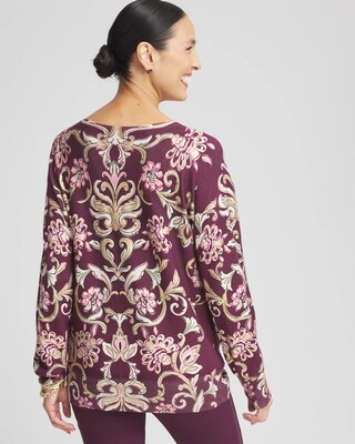 Foil Dolman-Sleeve Sweater click to view larger image.