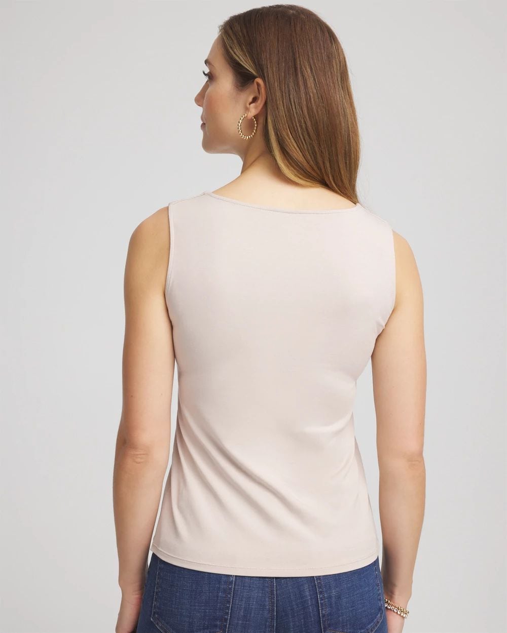 Jersey Knit Square-Neck Tank