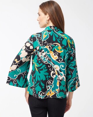 Floral Cape Sleeve Shirt