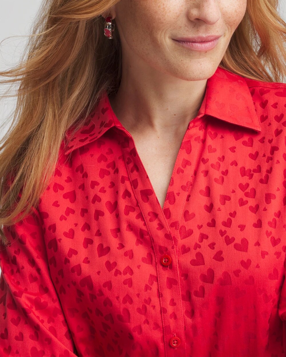 No Iron™ Valentine's Day Tie-Front Top