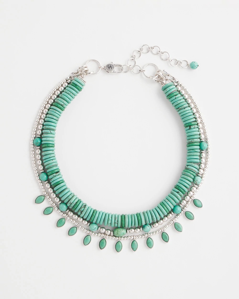 Chico's Originals Short Turquoise Stone Convertible Necklace