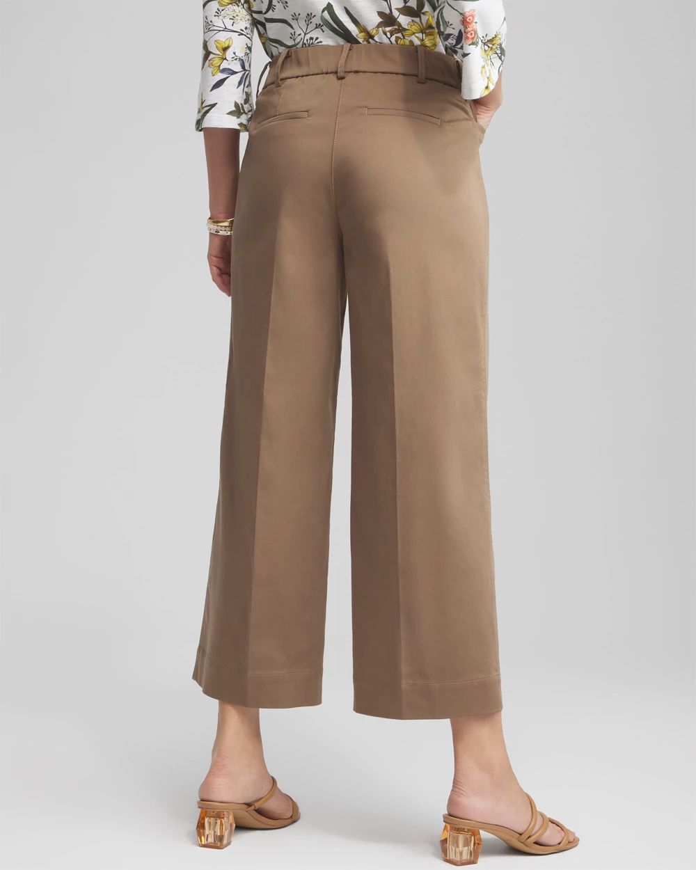Cotton Sateen Cropped Pants click to view larger image.