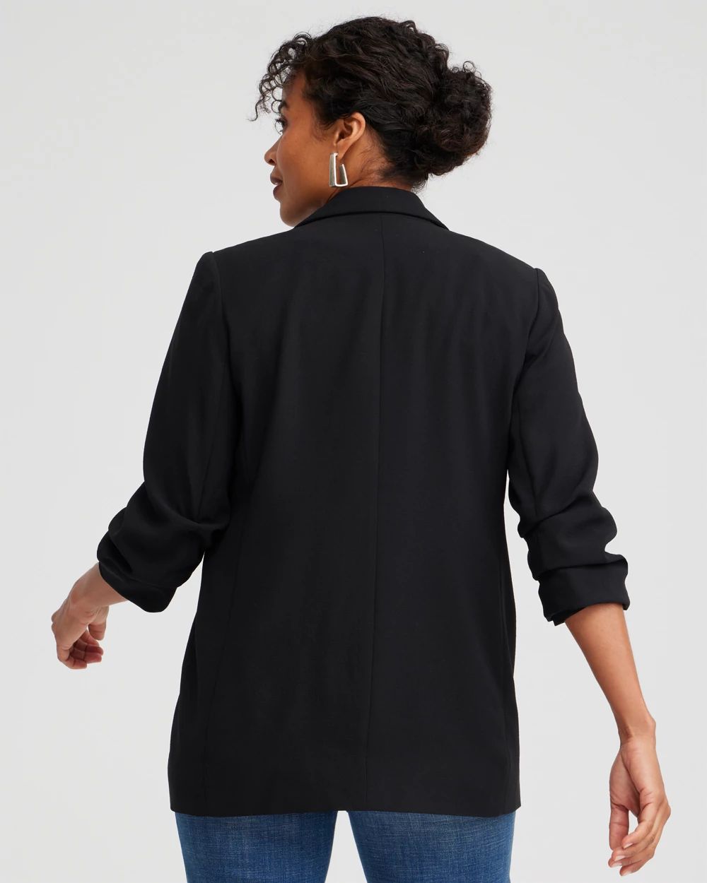 Crepe Embellished Soft Blazer