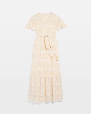 Petite Crochet-Lace Maxi Dress click to view larger image.