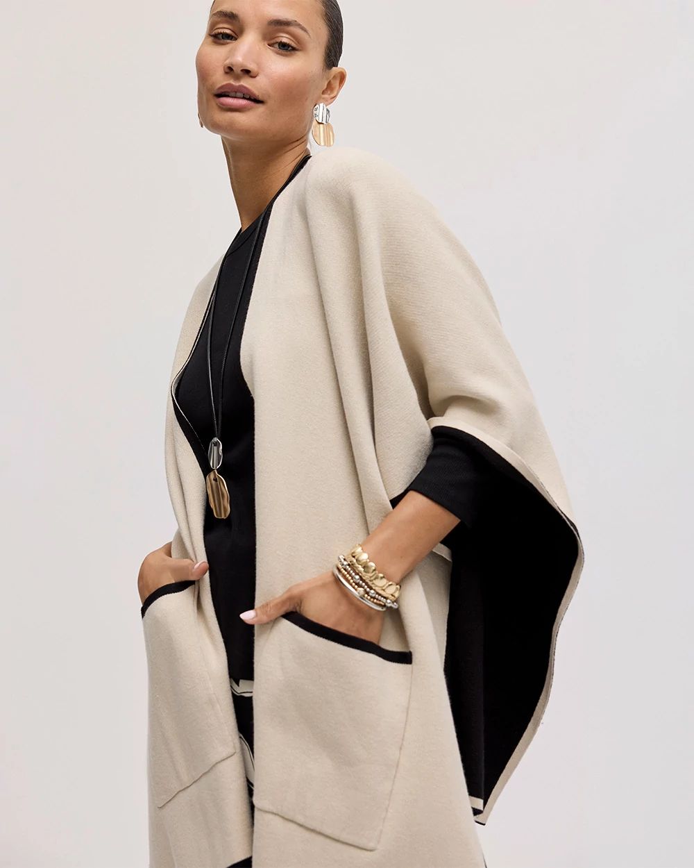 Tipped Tulip Patch Pocket Ruana