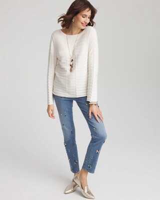 Boat Neck Pullover Sweater click to view larger image.