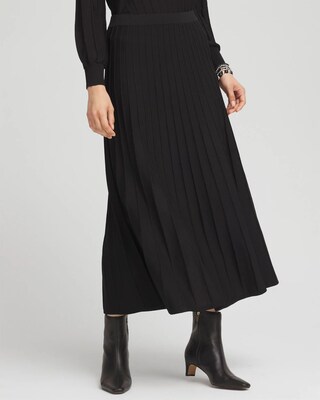 Pleated Knit Skirt
