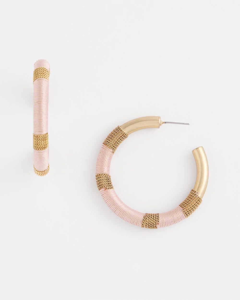 Pink Hoop Earrings click to view larger image.