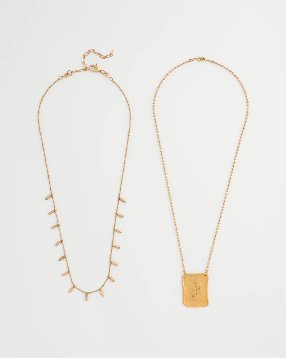 Convertible Long Double Pendant Necklace click to view larger image.
