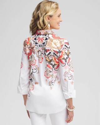 No Iron™ Stretch Warm Floral Shirt click to view larger image.