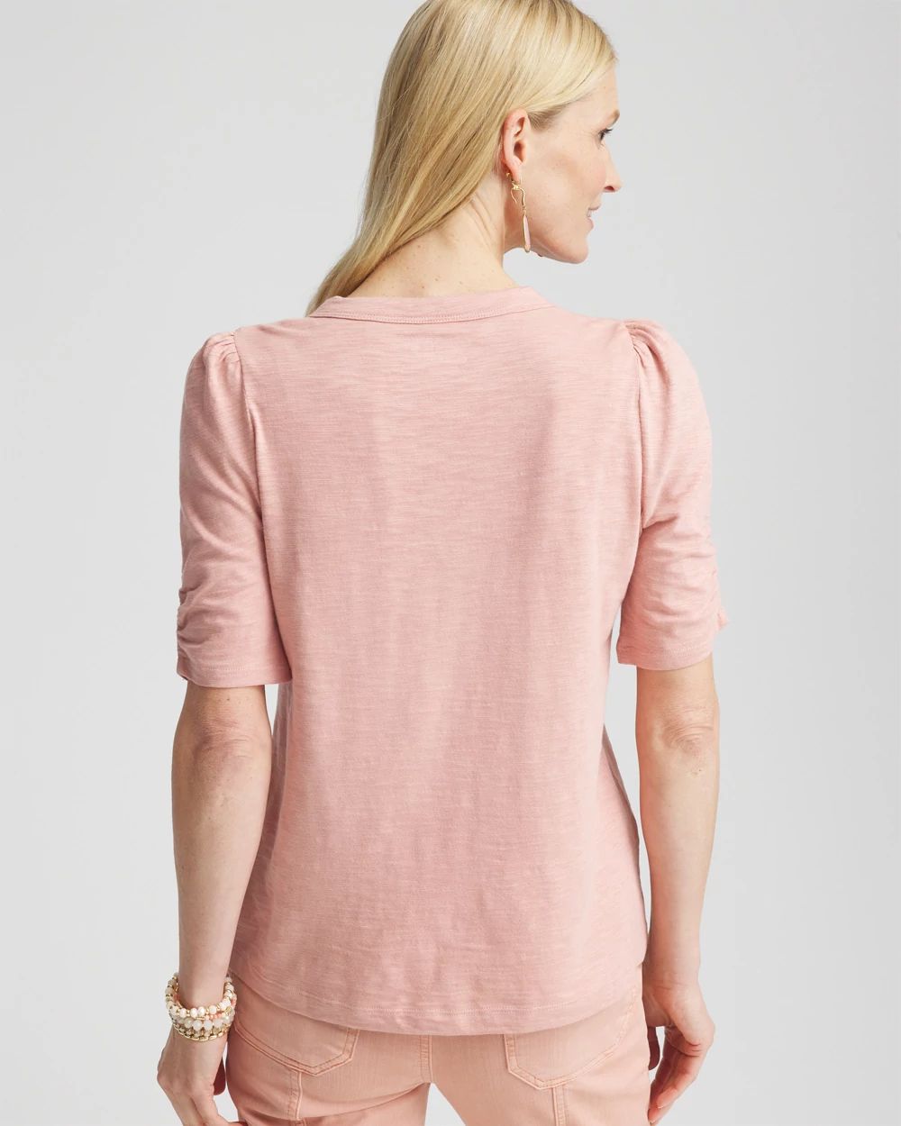 Slub Split Neck Henley Tee