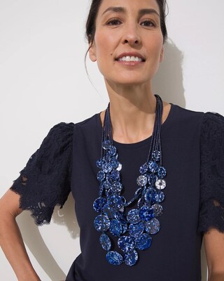 Blue Multistrand Necklace