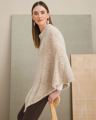 Leopard-Print Poncho