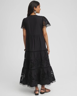 Eyelet Lace Inset Maxi Dress