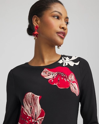 Embellished Floral Maxi Dress click to view larger image.