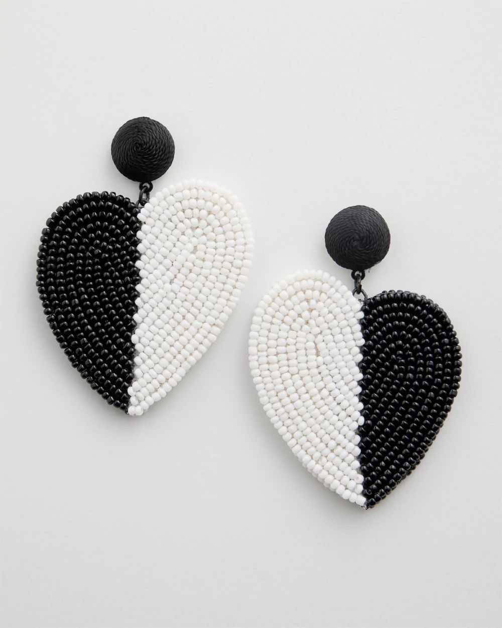 Valentine's Day Beaded Heart Earrings