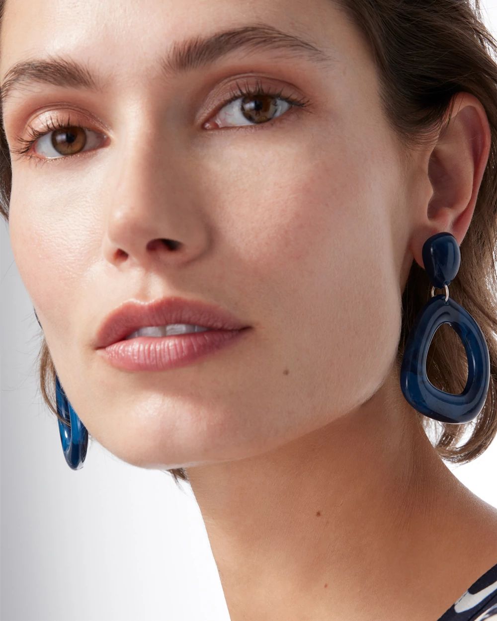 Resin Round Drop Earrings