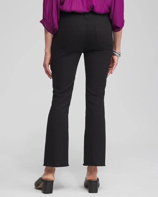 Petite Girlfriend Fray Hem Kick Flare Jeans