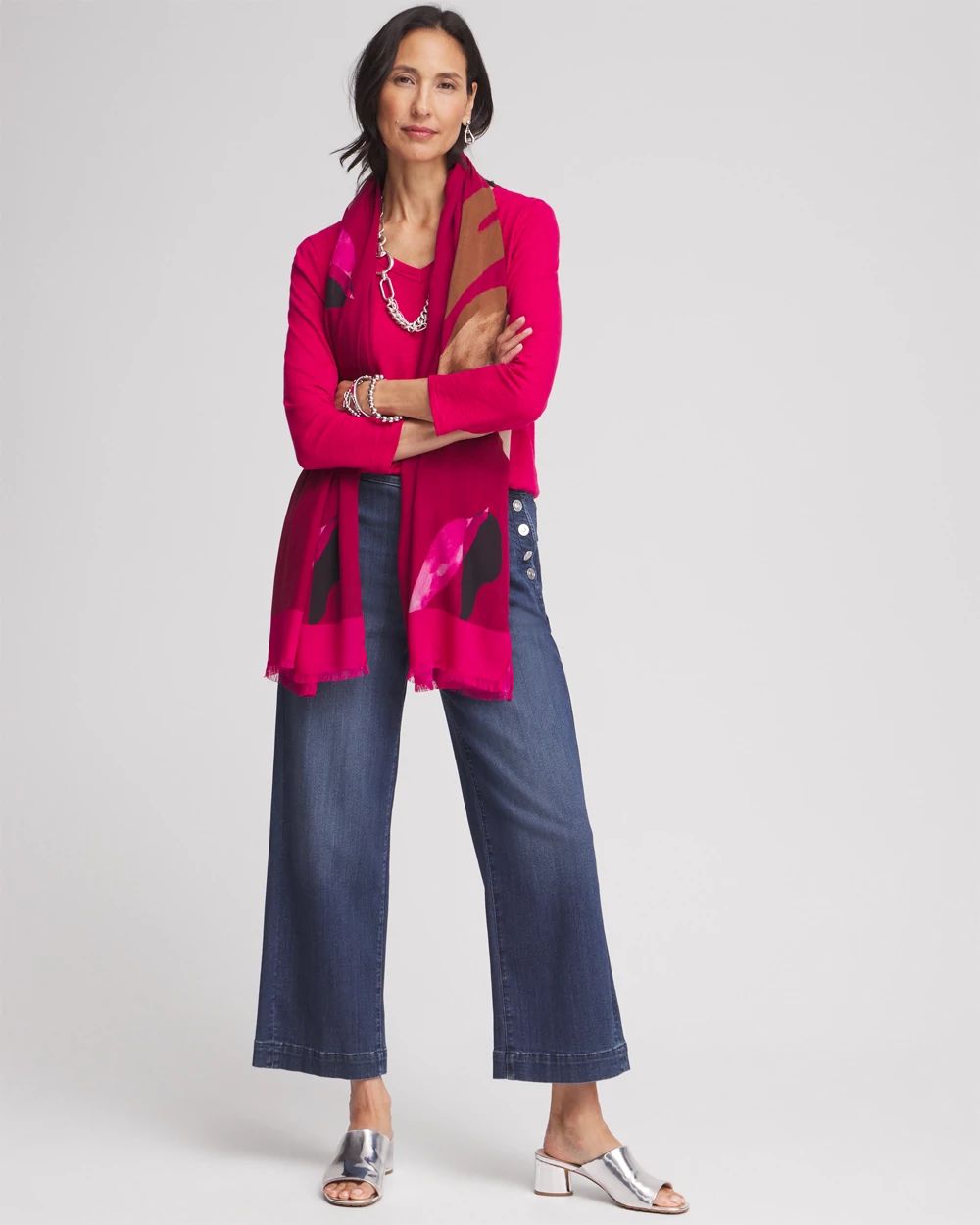 V-neck 3/4 Sleeve Tee click to view larger image.