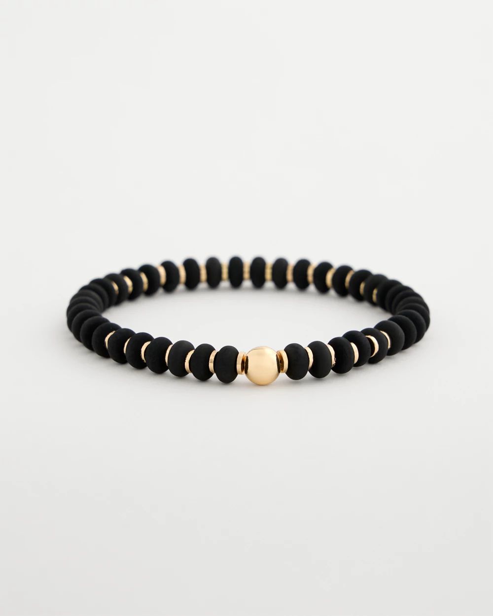 Black Round Stretch Bracelet