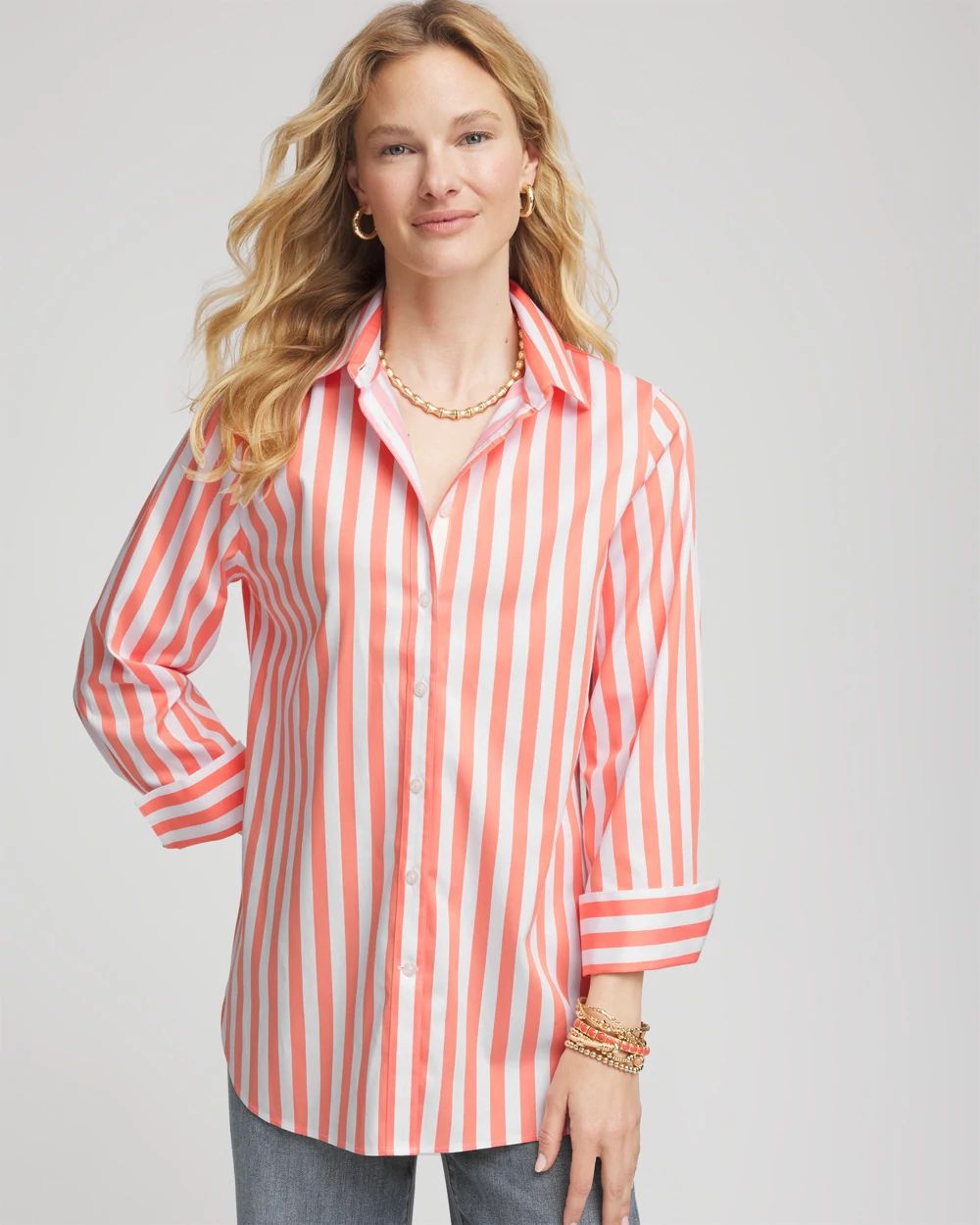 No Iron™ Summer Striped Shirt