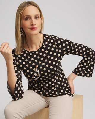 Touch of Cool™ Polka Dot Flare Tee