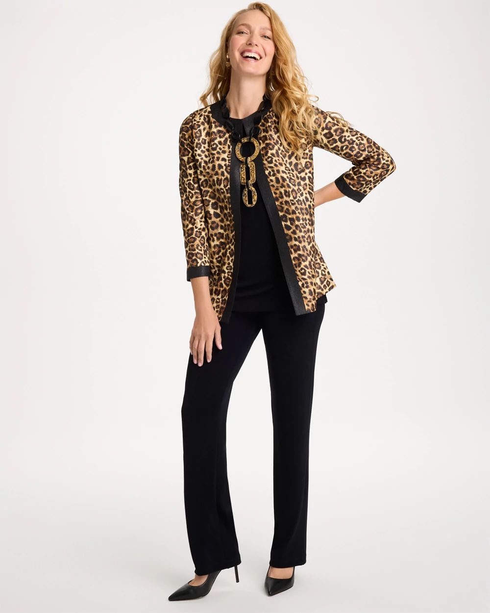 Travelers™ Collection Leopard Crushed Jacket click to view larger image.