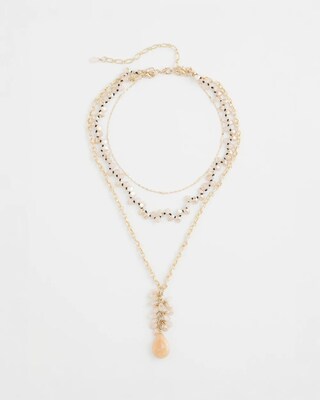 Convertible Rose Quartz Pendant Necklace click to view larger image.