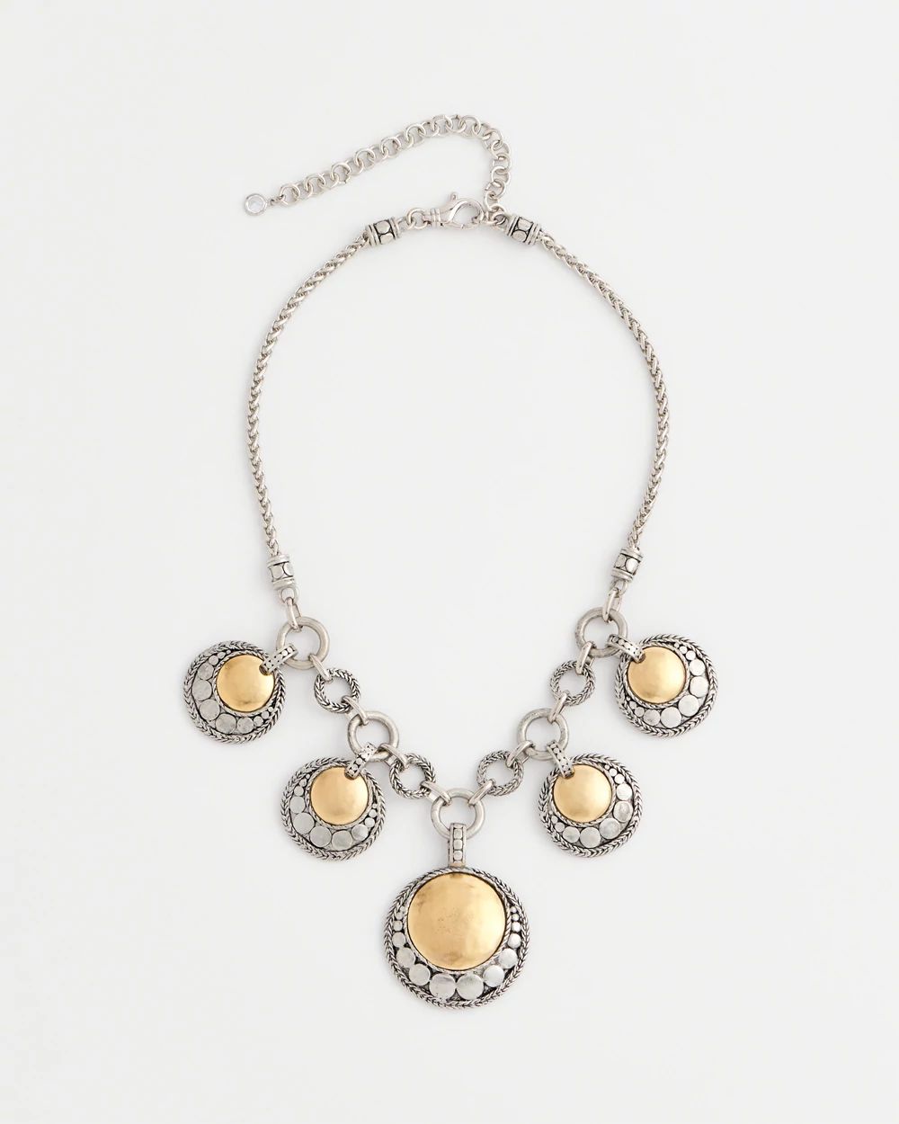 Mixed Metal Pendants Necklace