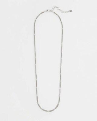 Silver Tone Single Strand Necklace click to view larger image.
