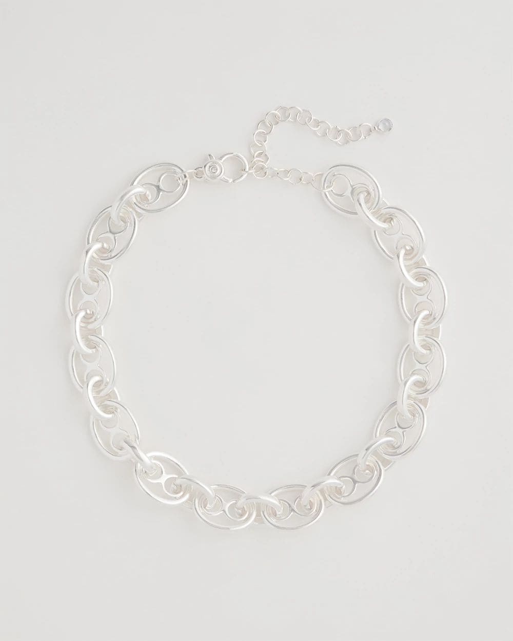 Mariner Silvertone Link Necklace