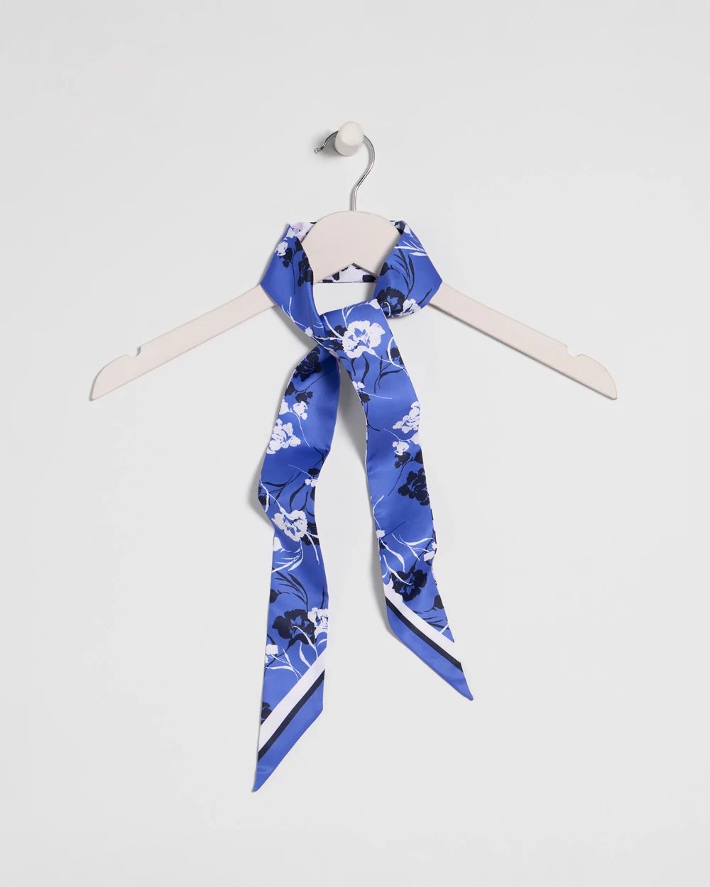 Dutch Floral Polka-Dot Skinny Scarf