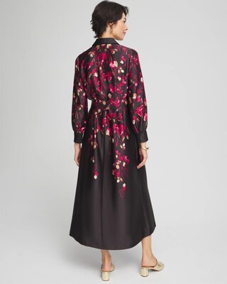 Leaf Print Shirt Dress click to view larger image.