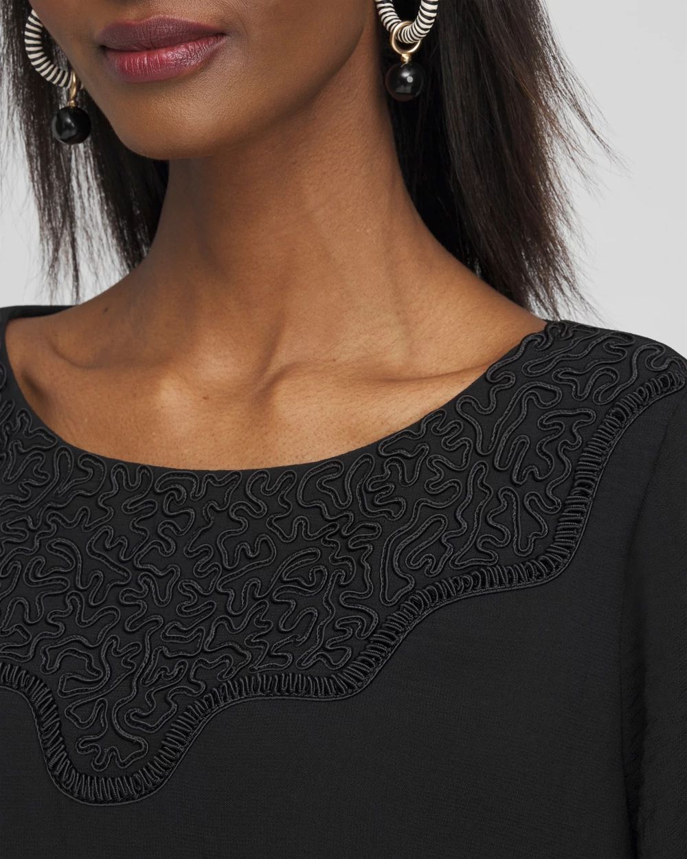 Chiffon Bubble Hem Top