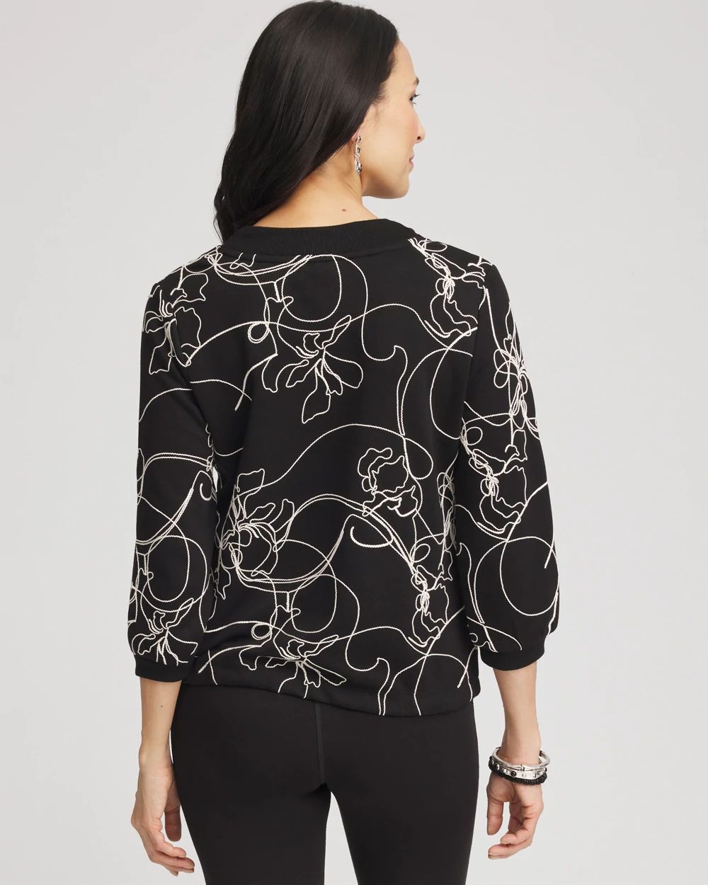 Zenergy® Double-Knit Embroidered Top