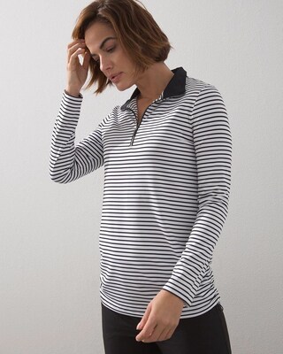 Zenergy® UPF Stripe Bungee Pullover