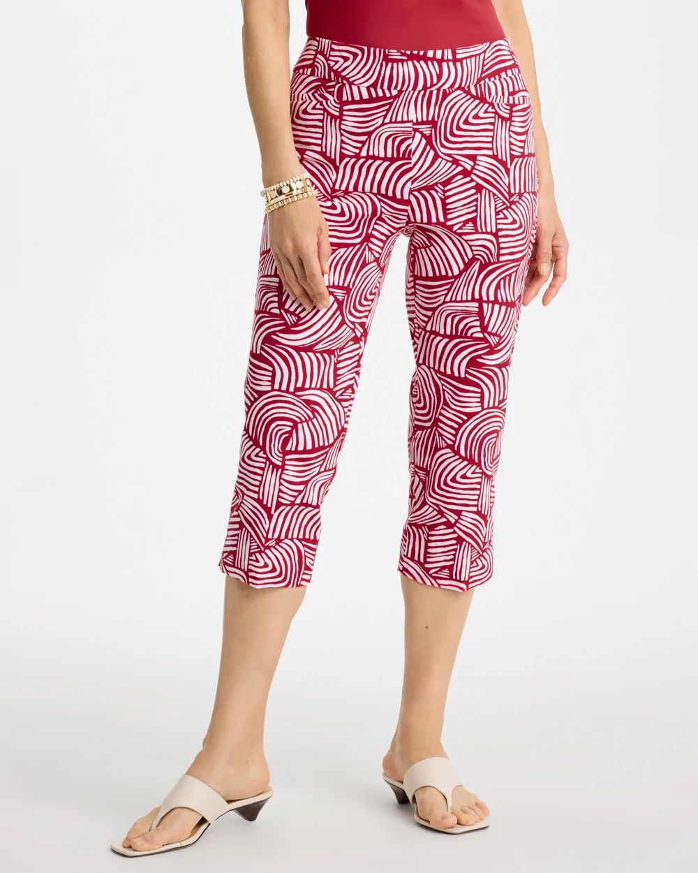 Brigitte™ Slim Geo Pull-On Capri Pant