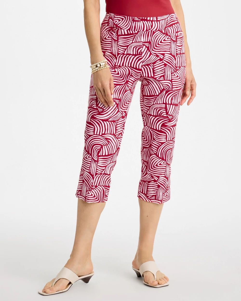 Brigitte™ Slim Geo Pull-On Capri Pant