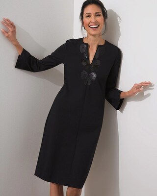 Black Label Embellished Bow Dress