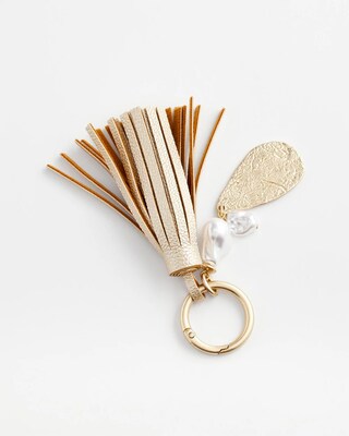 Faux Leather Tassel Bag Charm click to view larger image.