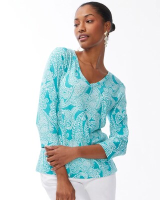 Paisley Pima Everyday V-Neck Tee