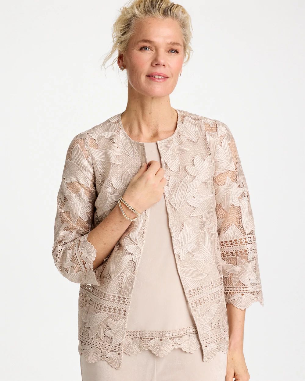 Travelers™ Collection Scallop Lace Jacket