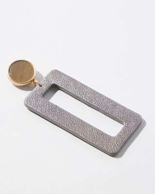 Rectangle Drop Hoop Earrings