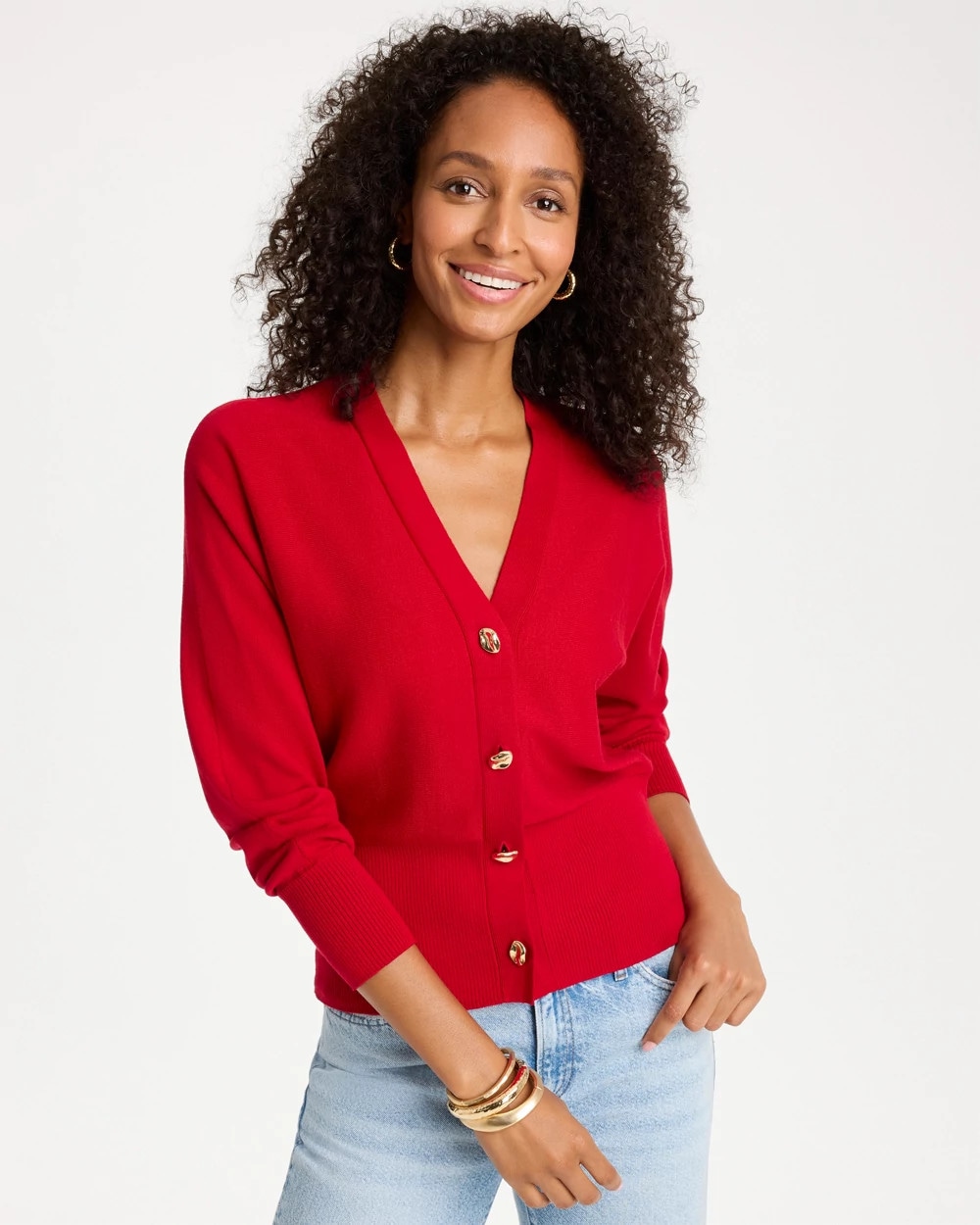 Hammered Button Down Cardigan