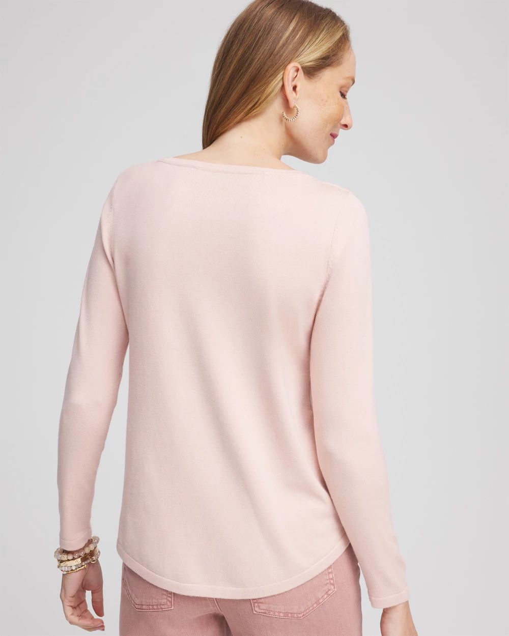 Caviar Bead Bateau Neck Sweater