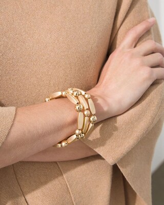 Gold Tone Coil Bracelet