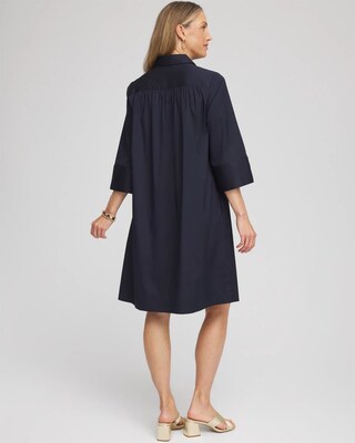 Cotton-Blend Popover Dress click to view larger image.