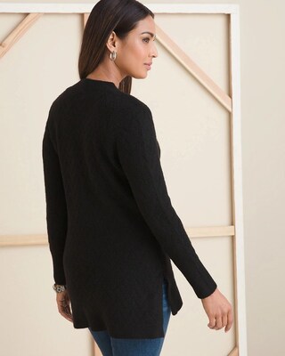Herringbone V-Neck Sweater Tunic